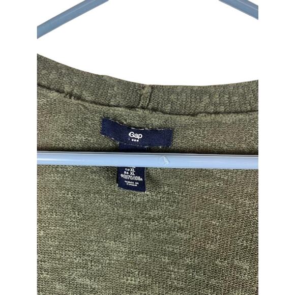 Gap Women's Olive Green Open Front Cardigan Sweater Size XL Long Sleeve - Picture 3 of 3